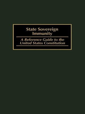 cover image of State Sovereign Immunity